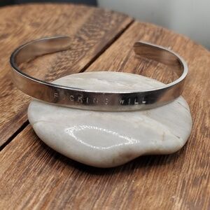 I will cuff bracelet sterling B2607